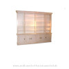 Regalwand vintage Bibliothek Landhausstil Shabby Chic weiß Lackiert Massivholz